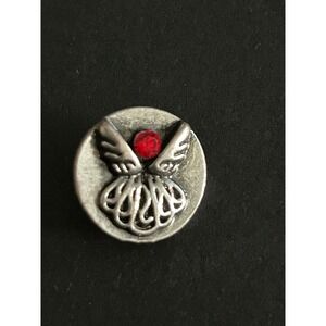 Interchangeable Snap Charm Women Silver Red Angel Wing Magnolia and Vine